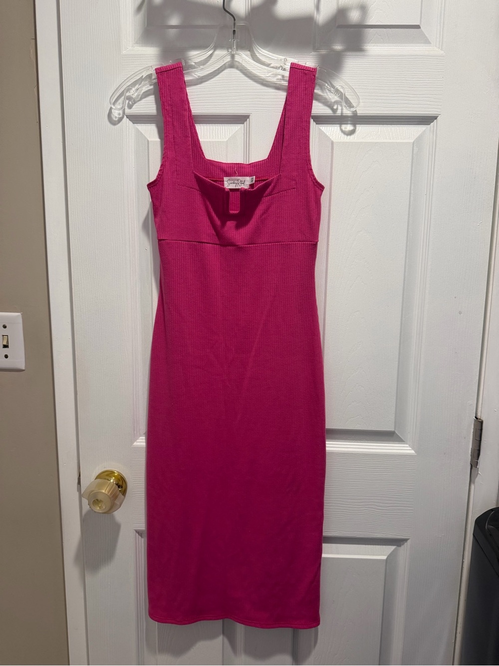 Sunday Ritual Pink Ribbed Bodycon Dress